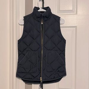 Navy jcrew puffer vest